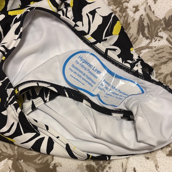 DKNY Black and White Floral One Piece Swimsuit - Picture 2 of 5